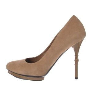 Gucci Tan Suede High Heel Pumps